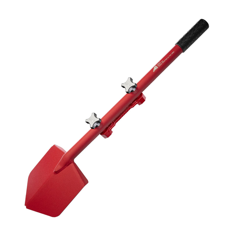 Load image into Gallery viewer, Shovel / Mount Combo - Red LONG Shovel / Red SSM with Knobs
