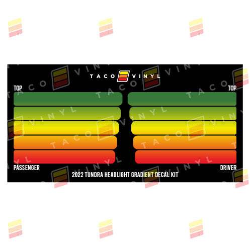 Load image into Gallery viewer, 2022+ Tundra Headlight Gradient Decal Kit

