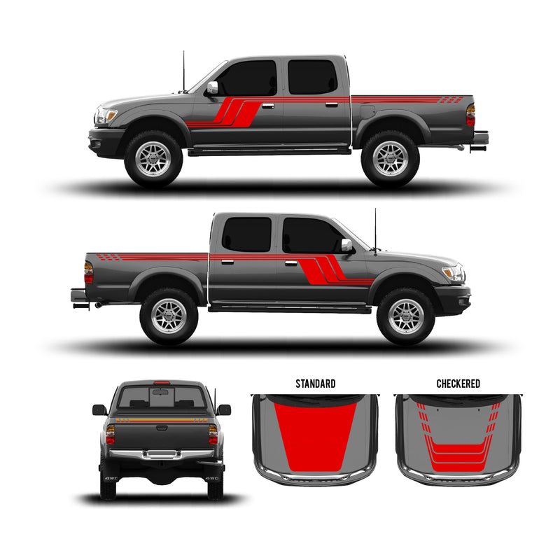 Load image into Gallery viewer, 2001-04 Tacoma Checkered Stripe Kit

