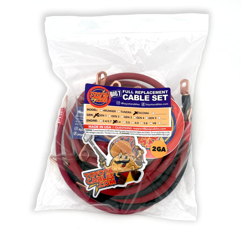 Load image into Gallery viewer, Toyota Tacoma Big 7 Battery Cables Kit (Gen 1 - 1995-2004)
