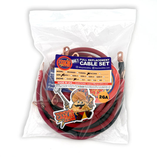 Toyota Tacoma Big 7 Battery Cables Kit (Gen 1 - 1995-2004)