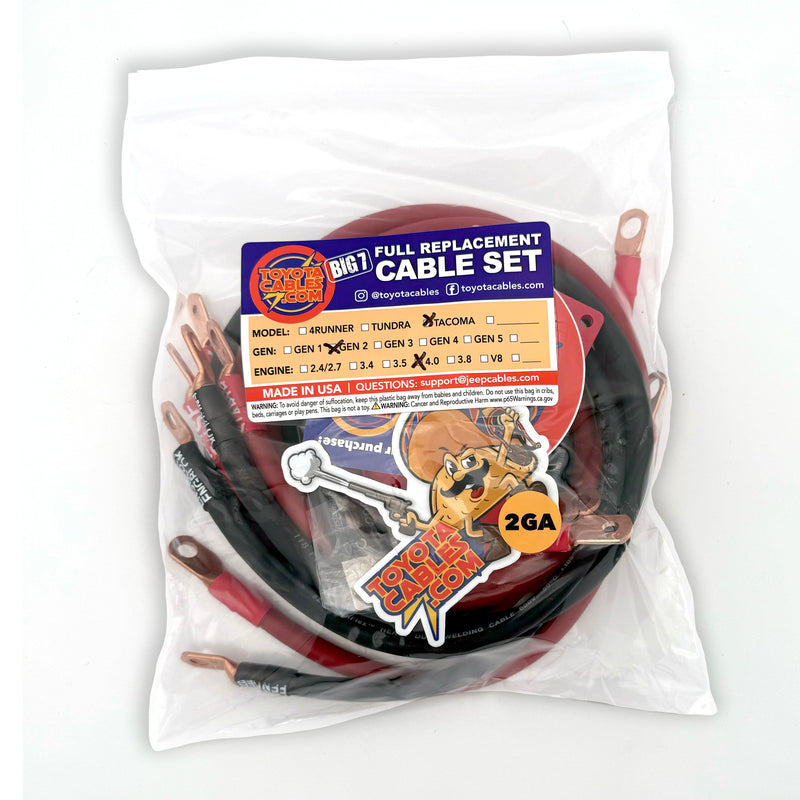 Load image into Gallery viewer, Toyota Tacoma Big 7 Battery Cables Kit (Gen 2 - 2005-2015)

