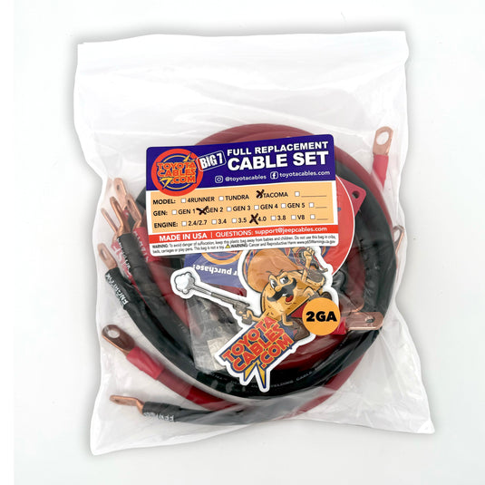 Toyota Tacoma Big 7 Battery Cables Kit (Gen 2 - 2005-2015)