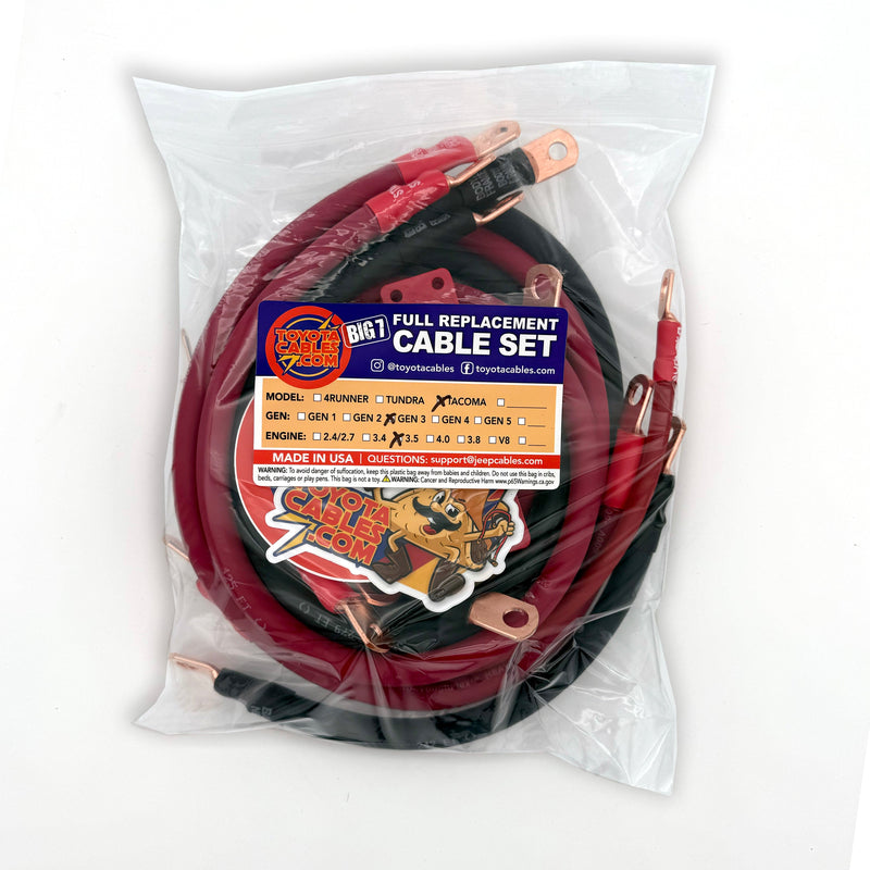 Load image into Gallery viewer, Toyota Tacoma Big 7 Battery Cable Kit (Gen 3 - 2016-2021)
