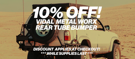 10% OFF VIDAL METAL WORX REAR BUMPERS!