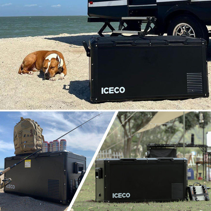 Load image into Gallery viewer, VL90ProD Dual Zone RV 12 volt Fridge Plug in Cooler | ICECO | 90 LT
