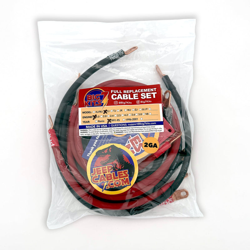 Load image into Gallery viewer, Jeep Wrangler YJ Big 7 Battery Cable Kit (1986-1995)
