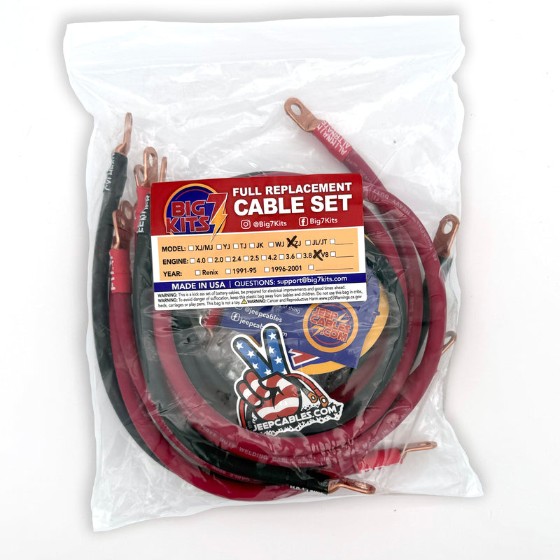 Load image into Gallery viewer, Jeep Grand Cherokee ZJ Big 7 Battery Cable Kit (1993-1998)
