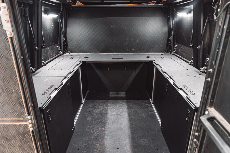 Load image into Gallery viewer, Alu-Cab Alu-Cabin Canopy Camper - Chevrolet Silverado 1500 / GMC Sierra 1500 2019-Present 4th Gen. - Bed Plate System

