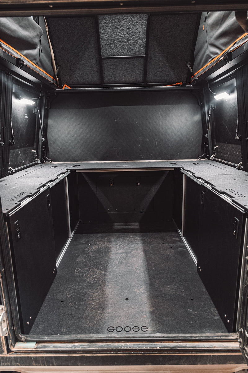 Load image into Gallery viewer, Alu-Cab Alu-Cabin Canopy Camper - Chevrolet Silverado 1500 / GMC Sierra 1500 2019-Present 4th Gen. - Bed Plate System
