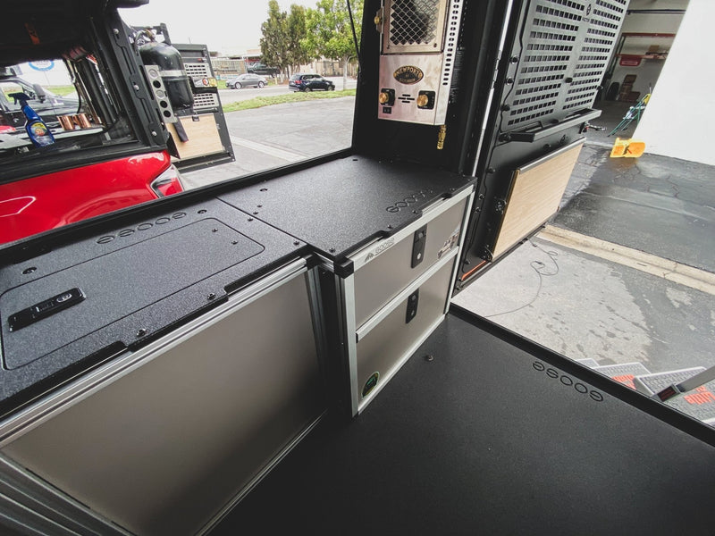 Load image into Gallery viewer, Alu-Cab Alu-Cabin Canopy Camper - Ram 1500 (DT) / 1500 TRX 2019-Present 5th Gen. - Rear Double Drawer Module

