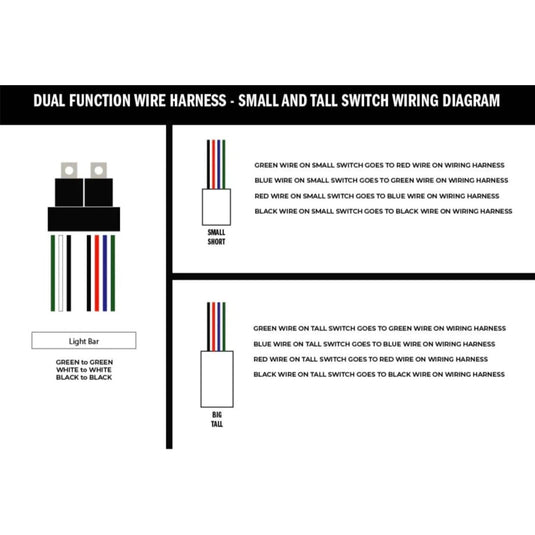 Wiring Harness for Dual Function Light Bar