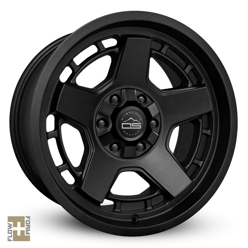 Load image into Gallery viewer, Overland Sector Atlas 17x9 -12 6x135/6x139.7mm 106.2mm Satin Black
