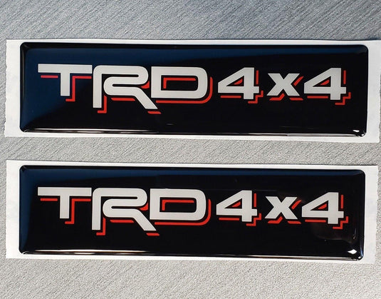 Domed Toyota TRD 4x4 Emblem Inserts for Weathertech Floor Mats (Single) Tacoma Tundra
