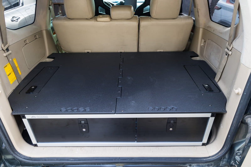 Load image into Gallery viewer, Lexus GX470 2002-2009 1st Gen. - Side x Side Drawer Module with Fitted Top Plate - 41-3/8&quot;W x 10&quot;H x 36&quot;D
