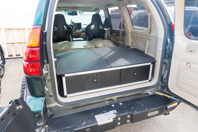 Load image into Gallery viewer, Lexus GX470 2002-2009 1st Gen. - Side x Side Drawer Module with Fitted Top Plate - 41-3/8&quot;W x 10&quot;H x 36&quot;D
