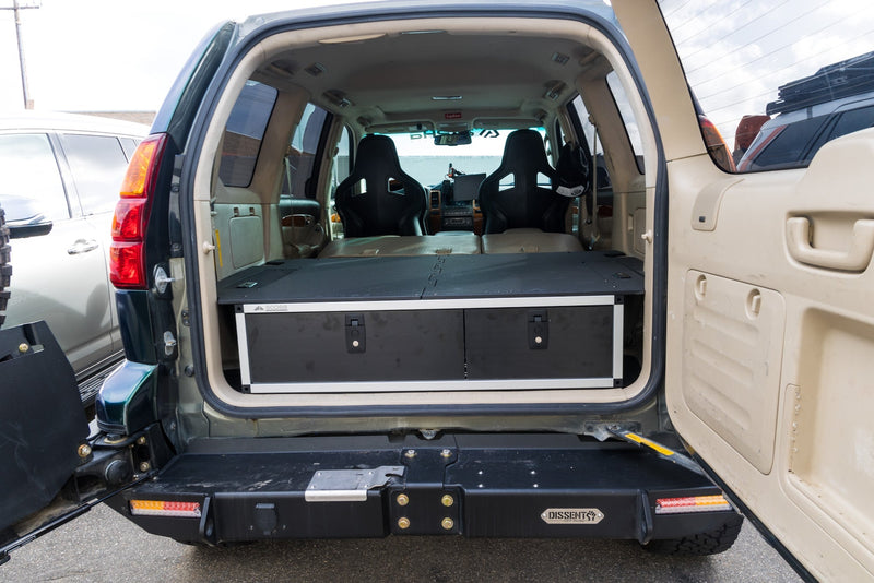 Load image into Gallery viewer, Lexus GX470 2002-2009 1st Gen. - Side x Side Drawer Module with Fitted Top Plate - 41-3/8&quot;W x 10&quot;H x 36&quot;D
