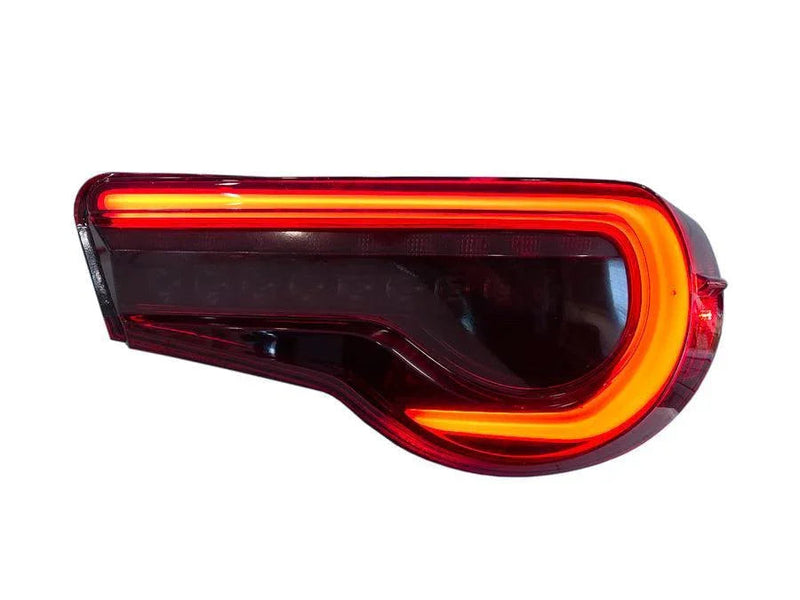 Load image into Gallery viewer, OLM OE Plus Linear Style Sequential Tail Light Overlays (Dark, Light, Red, or Yellow) - 2017-2021 Toyota 86 / Subaru BRZ
