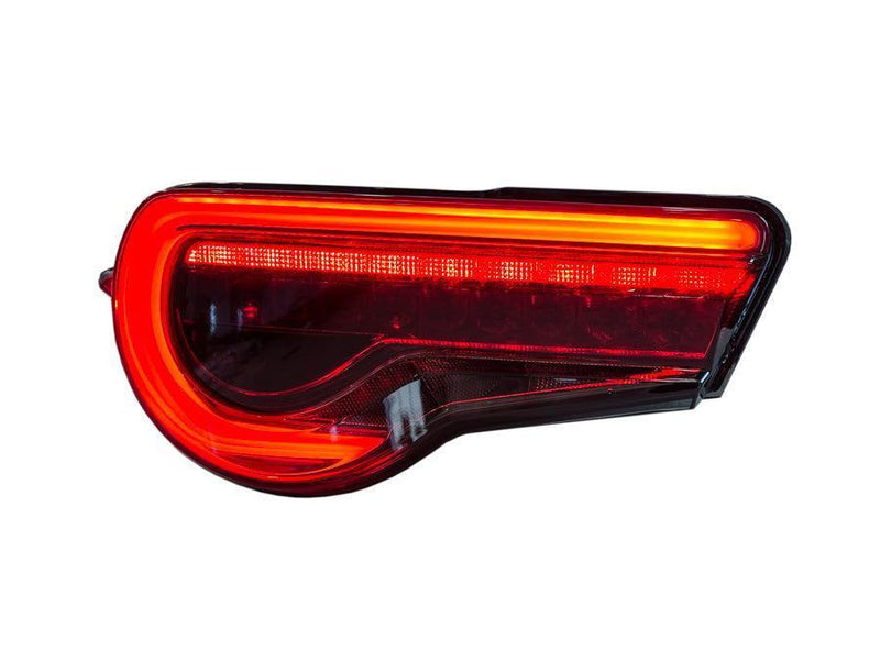 Load image into Gallery viewer, OLM OE Plus Linear Style Sequential Tail Light Overlays (Dark, Light, Red, or Yellow) - 2017-2021 Toyota 86 / Subaru BRZ

