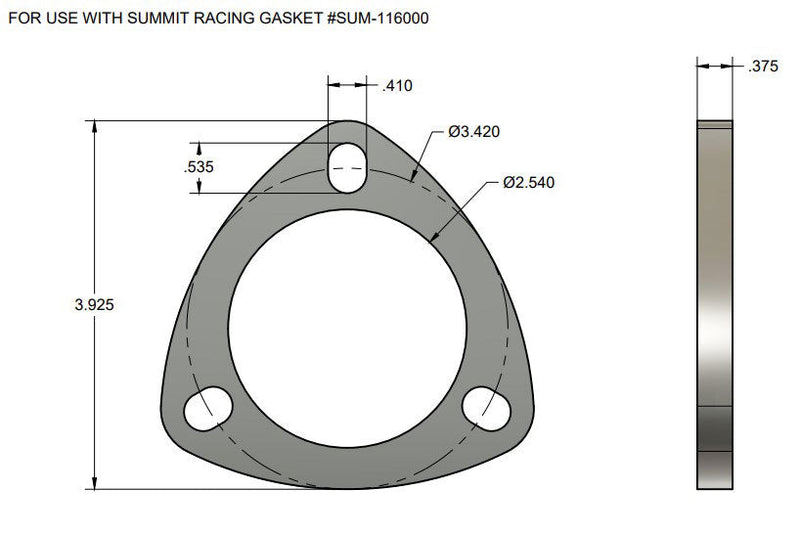 Load image into Gallery viewer, 3 Bolt Exhaust Flange 2 1/2&quot; ID
