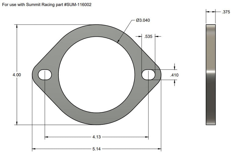 Load image into Gallery viewer, 2 Bolt Exhaust Flange 3&quot; ID
