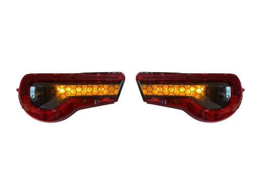 Special Edition Dark Smoke Honeycomb Tail Light Overlays - 2017-2021 Toyota 86 / Subaru BRZ