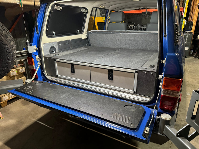 Load image into Gallery viewer, Toyota Land Cruiser 1980-1989 60 Series - Side x Side Drawer Module with Fitted Top Plate - 41 3/8&quot;W x 9-1/2&quot;H  x 40&quot;D
