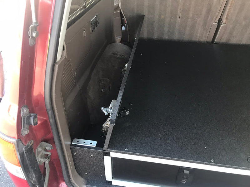 Load image into Gallery viewer, Toyota Land Cruiser 1991-1997 80 Series - Side x Side Drawer Module with Fitted Top Plate - 43-3/8&quot; W x 8&quot; H x 40&quot; D
