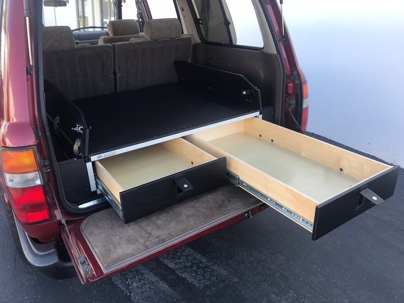 Load image into Gallery viewer, Toyota Land Cruiser 1991-1997 80 Series - Side x Side Drawer Module with Fitted Top Plate - 43-3/8&quot; W x 8&quot; H x 40&quot; D
