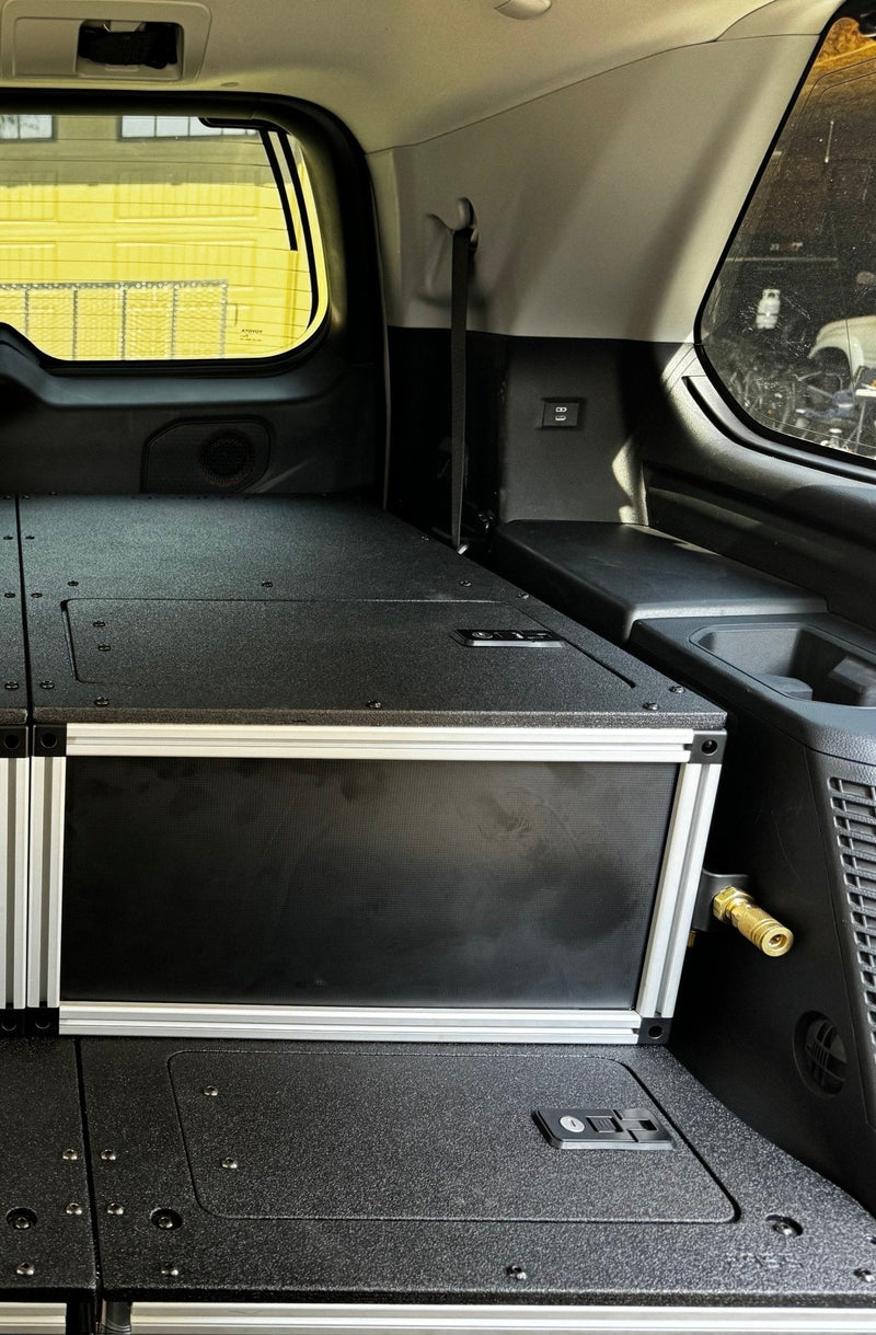 Load image into Gallery viewer, Toyota - Sequoia - 2023-Present - 3rd Gen - Explore Series - Single Drawer - 19-3/16&quot; Width x 38&quot; Deep x 10&quot; High - Drawer Module with Short Drawer 20&quot; and Storage Space Behind Drawer
