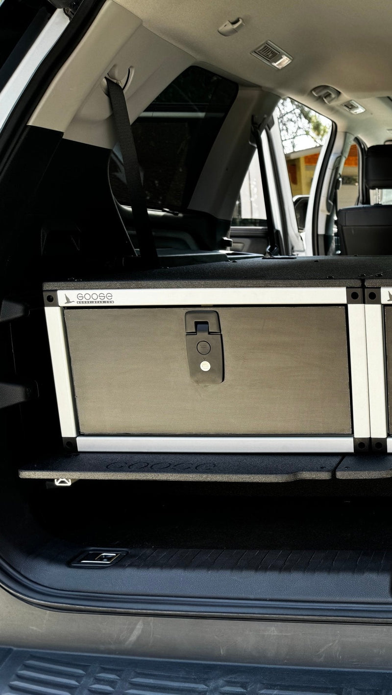 Load image into Gallery viewer, Toyota - Sequoia - 2023-Present - 3rd Gen - Explore Series - Single Drawer - 19-3/16&quot; Width x 38&quot; Deep x 10&quot; High - Drawer Module with Short Drawer 20&quot; and Storage Space Behind Drawer
