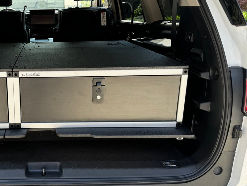 Load image into Gallery viewer, Toyota - Sequoia - 2023-Present - 3rd Gen - Explore Series - Single Drawer - 28-3/16&quot; Width x 38&quot; Deep x 10&quot; High - Drawer Module with Short Drawer 20&quot; and Storage Space Behind
