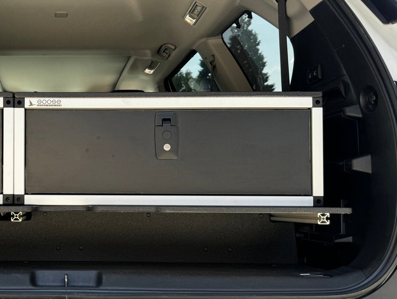 Load image into Gallery viewer, Toyota - Sequoia - 2023-Present - 3rd Gen - Explore Series - Single Drawer - 28-3/16&quot; Width x 38&quot; Deep x 10&quot; High - Drawer Module with Short Drawer 20&quot; and Storage Space Behind
