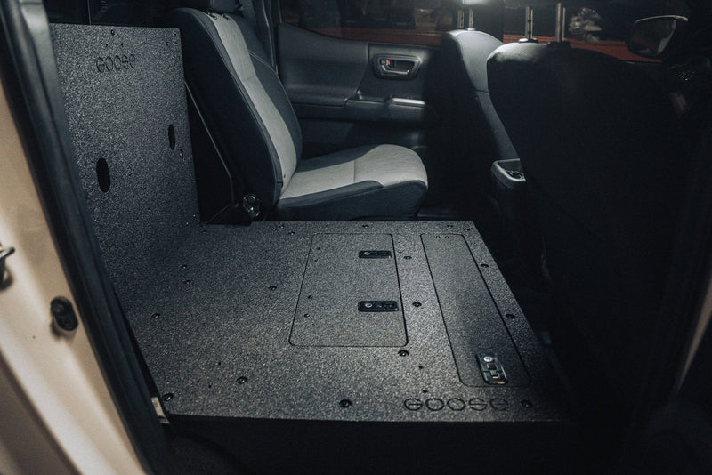 Load image into Gallery viewer, Toyota Tacoma 2005-2023 2nd and 3rd Gen Double Cab Version 2 - Second Row Seat Delete Plate System
