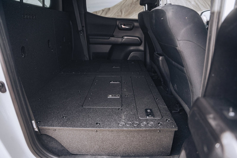 Load image into Gallery viewer, Toyota Tacoma 2005-2023 2nd and 3rd Gen Double Cab Version 2 - Second Row Seat Delete Plate System
