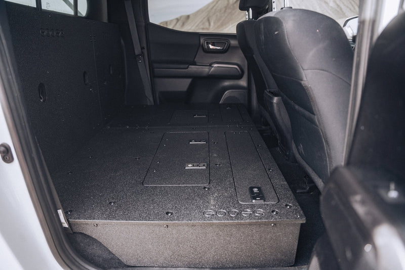 Load image into Gallery viewer, Toyota Tacoma 2005-2023 2nd and 3rd Gen Double Cab Version 2 - Second Row Seat Delete Plate System
