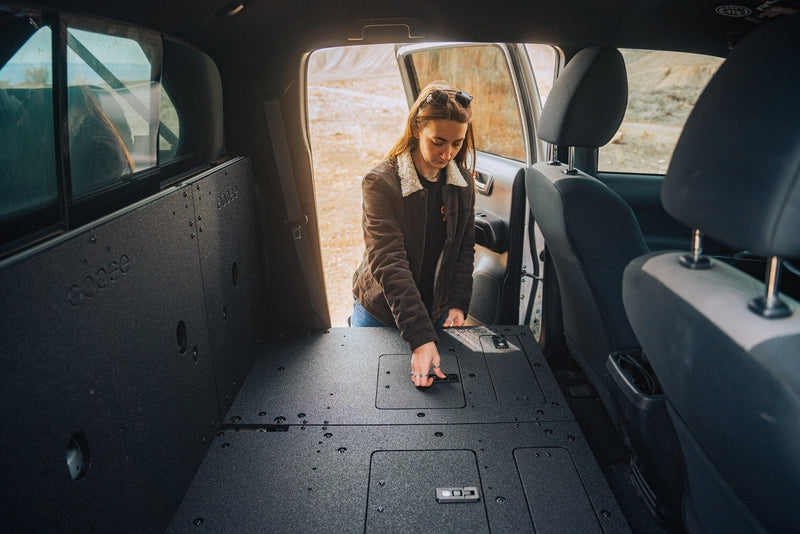 Load image into Gallery viewer, Toyota Tacoma 2005-2023 2nd and 3rd Gen Double Cab Version 2 - Second Row Seat Delete Plate System
