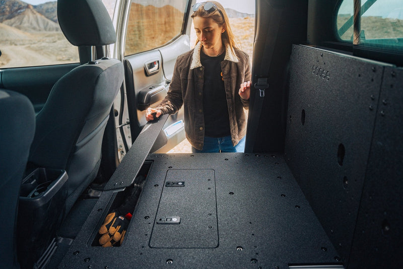 Load image into Gallery viewer, Toyota Tacoma 2005-2023 2nd and 3rd Gen Double Cab Version 2 - Second Row Seat Delete Plate System
