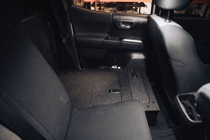 Load image into Gallery viewer, Toyota Tacoma 2005-2023 2nd and 3rd Gen Double Cab Version 2 - Second Row Seat Delete Plate System
