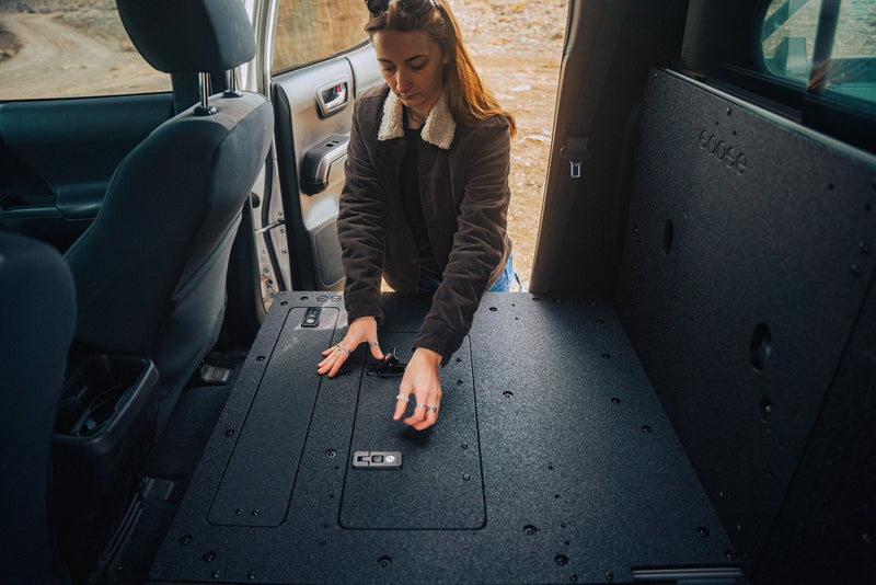 Load image into Gallery viewer, Toyota Tacoma 2005-2023 2nd and 3rd Gen Double Cab Version 2 - Second Row Seat Delete Plate System
