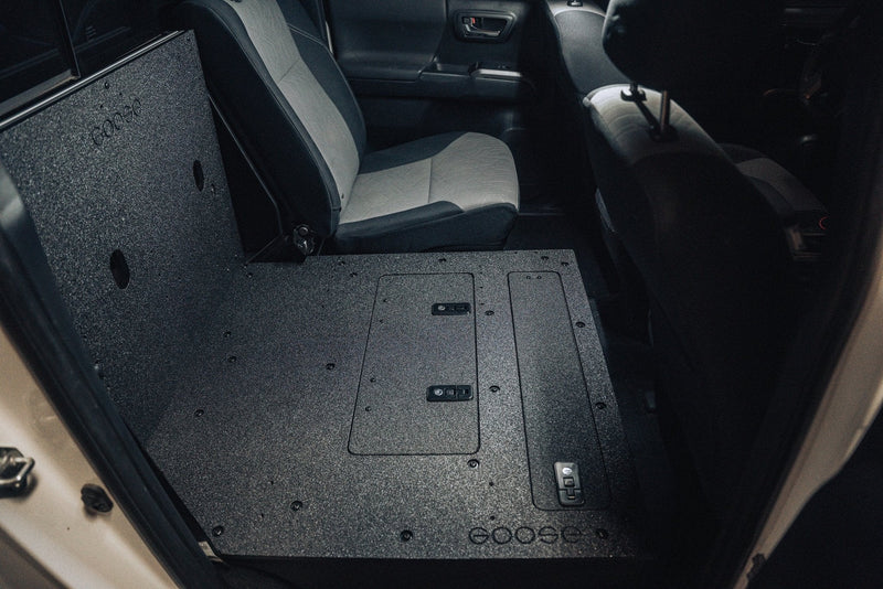 Load image into Gallery viewer, Toyota Tacoma 2005-2023 2nd and 3rd Gen Double Cab Version 2 - Second Row Seat Delete Plate System
