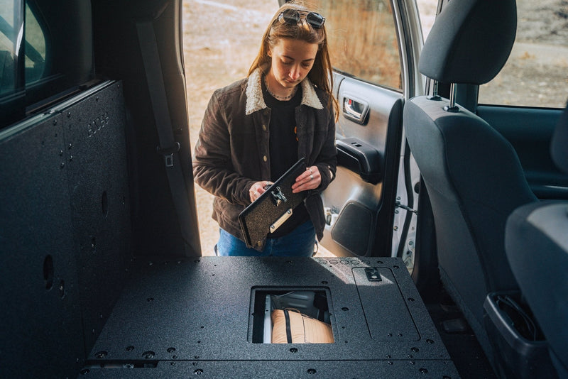 Load image into Gallery viewer, Toyota Tacoma 2005-2023 2nd and 3rd Gen Double Cab Version 2 - Second Row Seat Delete Plate System
