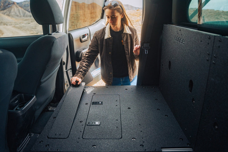 Load image into Gallery viewer, Toyota Tacoma 2005-2023 2nd and 3rd Gen Double Cab Version 2 - Second Row Seat Delete Plate System
