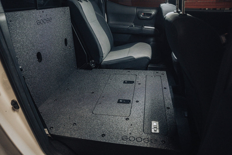 Load image into Gallery viewer, Toyota Tacoma 2005-2023 2nd and 3rd Gen Double Cab Version 2 - Second Row Seat Delete Plate System
