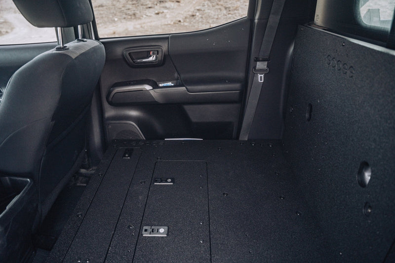 Load image into Gallery viewer, Toyota Tacoma 2005-2023 2nd and 3rd Gen Double Cab Version 2 - Second Row Seat Delete Plate System
