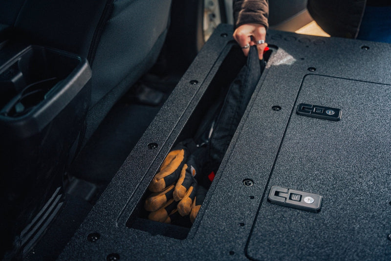 Load image into Gallery viewer, Toyota Tacoma 2005-2023 2nd and 3rd Gen Double Cab Version 2 - Second Row Seat Delete Plate System
