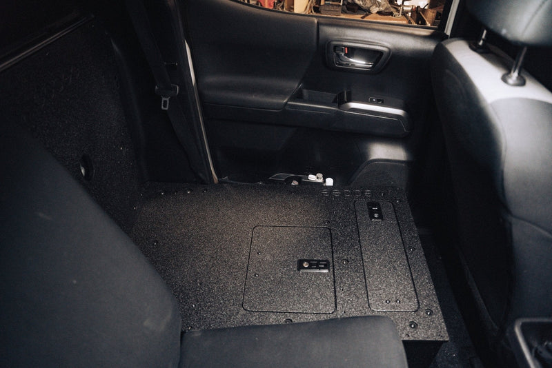 Load image into Gallery viewer, Toyota Tacoma 2005-2023 2nd and 3rd Gen Double Cab Version 2 - Second Row Seat Delete Plate System
