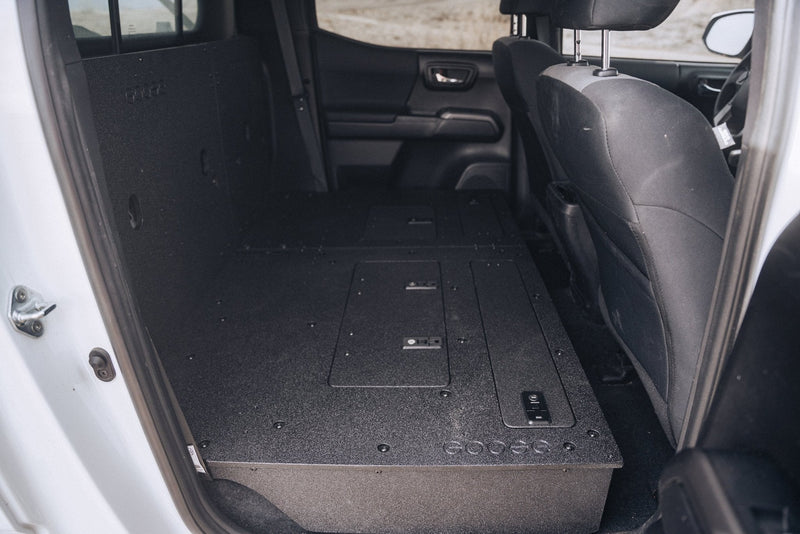 Load image into Gallery viewer, Toyota Tacoma 2005-2023 2nd and 3rd Gen Double Cab Version 2 - Second Row Seat Delete Plate System
