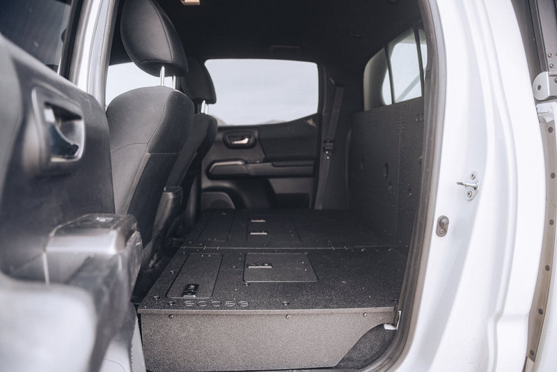 Load image into Gallery viewer, Toyota Tacoma 2005-2023 2nd and 3rd Gen Double Cab Version 2 - Second Row Seat Delete Plate System
