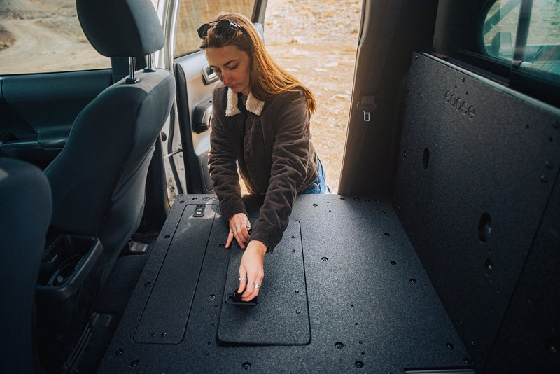 Load image into Gallery viewer, Toyota Tacoma 2005-2023 2nd and 3rd Gen Double Cab Version 2 - Second Row Seat Delete Plate System
